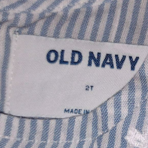 Chambray  dress for toddler girls - with button-loop keyhole opening at nape- 2T - Picture 11 of 11